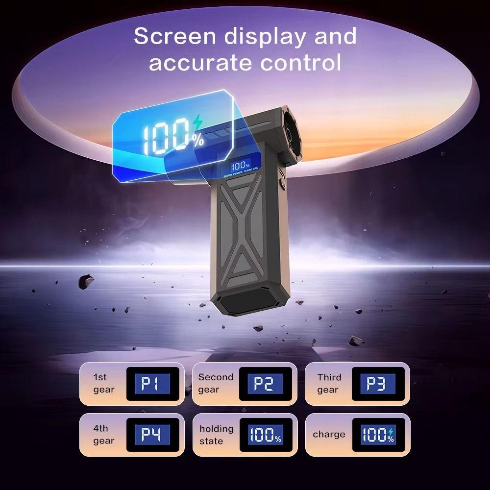 Digital Display Powerful Dust Blower Brushless Motor Mini Electric Air Blower  Car Cleaning