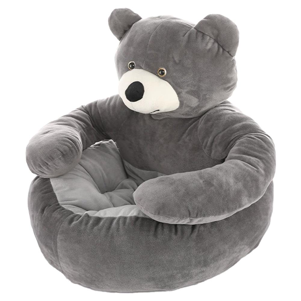 Warm Pet Nest Teddy Bear Dog Bed Cozy Fluffy Plush Cat Sofa Bed Non-Slip Detachable Warm Cuddle Bed for Cats Dogs