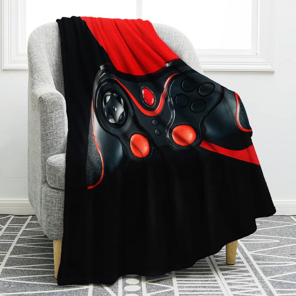 VIKAMA Gaming Wind Cover Blanket Gamepad Gradient Dazzle Color Sofa Blanket Bedroom Blanket Home Four Seasons Blanket