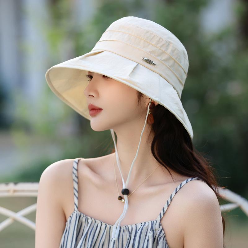 Summer New Hat Women's Sun Protection Sun Hat Premium Sense Bucket Hat Summer Outdoor Sun Hat