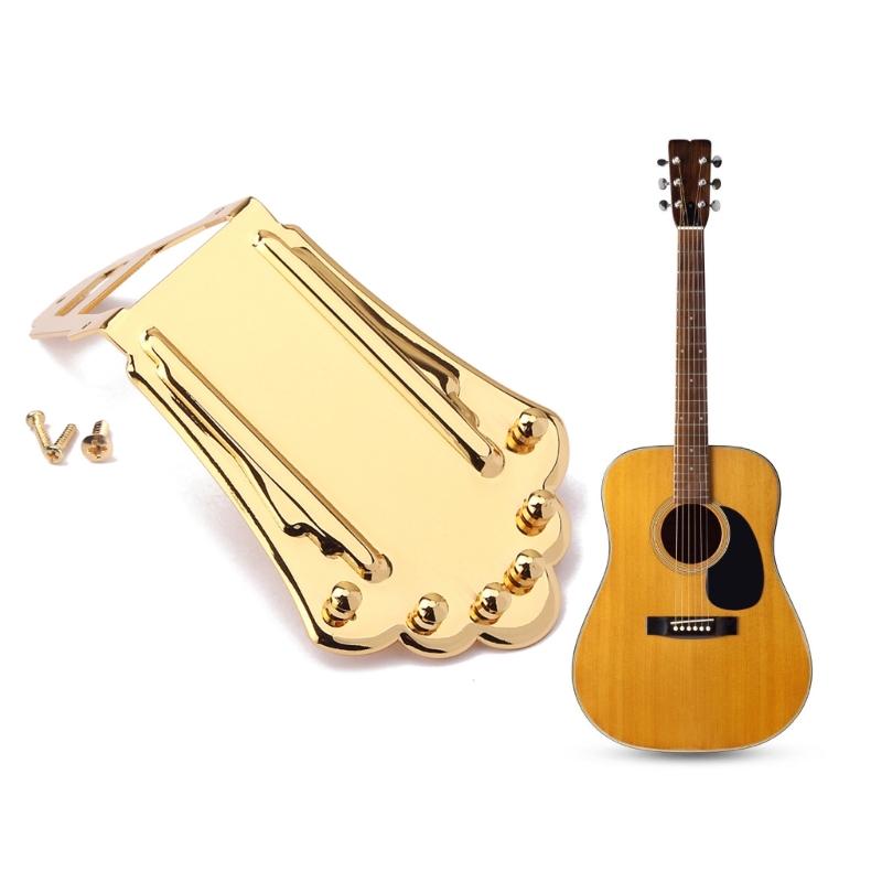 6-Saiten-Gitarre Metall-Trapez-Saitenhalter mit Befestigungsschrauben Rahmen-Saitenhalter Gitarren-Ersatzteile Langlebig