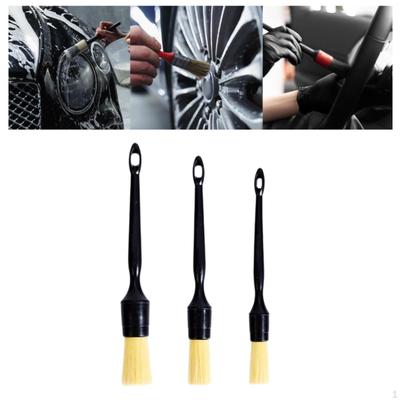 3 Stück Detailpinsel Autowäsche mit Aufhängeloch Reinigungswerkzeug Griff Reifen