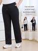 Plus Size Women's Casual Wide-Leg Pants for Pear-Shaped Body - Elastic Waist, Slimming, Autumn/Winter Versatile Trousers