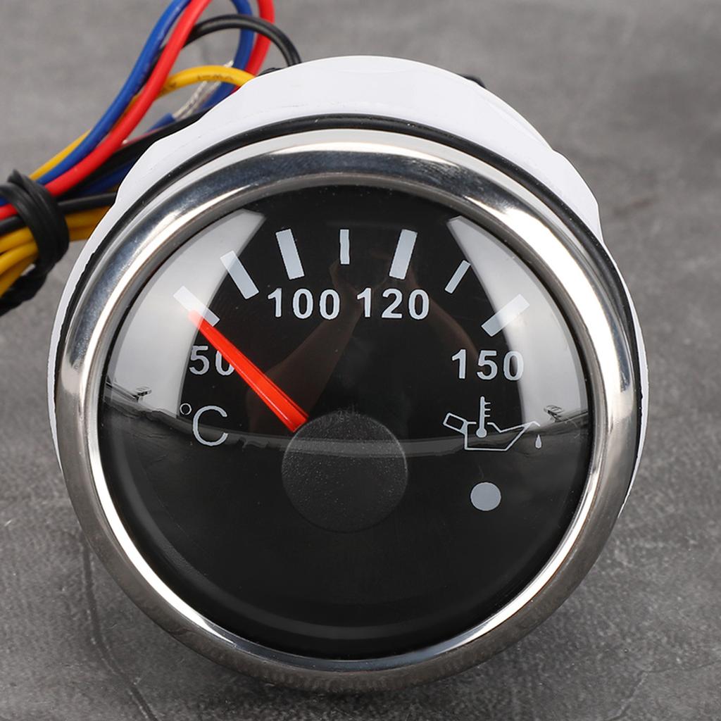 Oil Temperature Gauge 52mmCelsius2in Intelligent Alarm 316 Stainless Steel for Car Boat