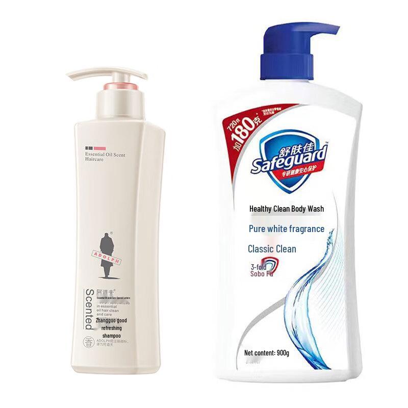 ADOLPH Anti-Dandruff Shampoo & Safeguard Body Wash Set
