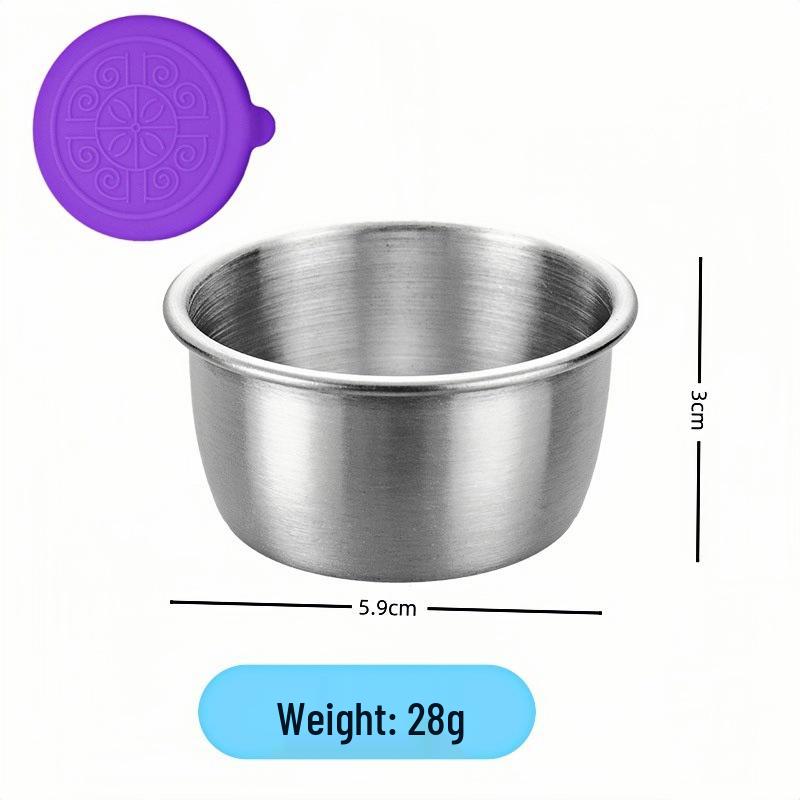 304 Stainless Steel Sauce Container with Silicone Lid, Sealed, for Outdoor Use and Seasoning.