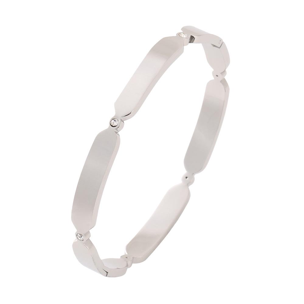 European & American Titanium Steel Women s Zircon Bracelet