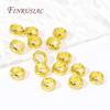 18K Gold Plated Large Hole Metal Beads,Round Spacer Beads,Bracelet Beads High Quality DIY Jewelry Accessories