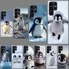 Penguin Baby Healing Phone Case For Samsung Galaxy S24 S23 S21 S20 FE S22 S26 Ultra S25 Edge S10 Plus Cover Clear TPU Capa Shell