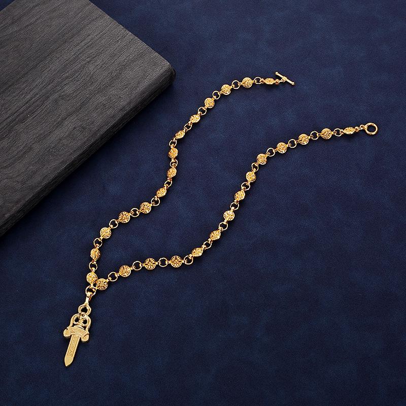 Vintage Hip Hop Streetwear Chain: Classic Valentine's Antique Silver Cross Pendant