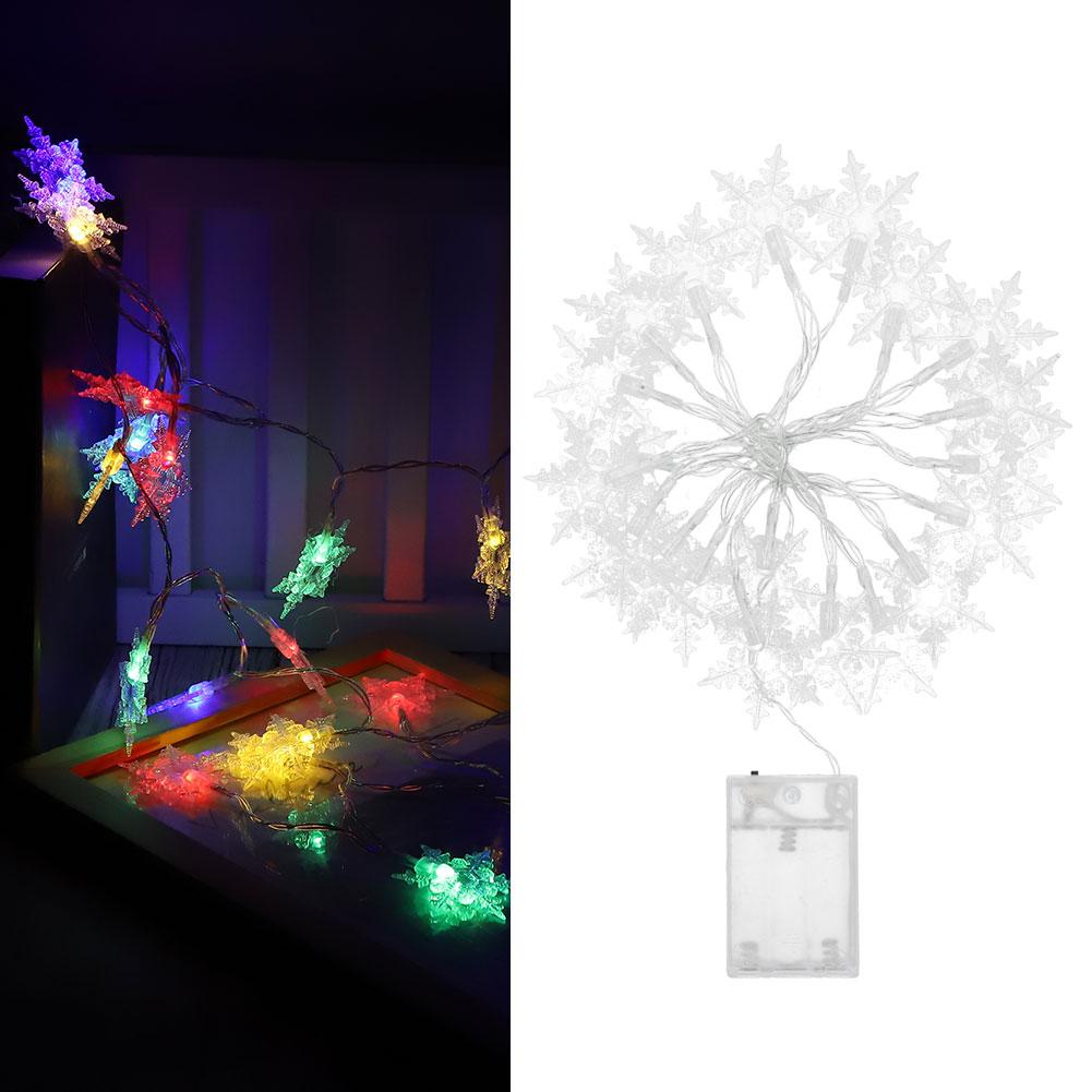 3Meters Snowflake Shaped Light Strings LED Christmas Lights for Home Curtain Party Holiday Decoratio