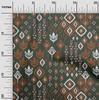 oneOone Cotton Flex Fabric Block & Geometric Ikat Print Fabric By The Yard 40 Inch