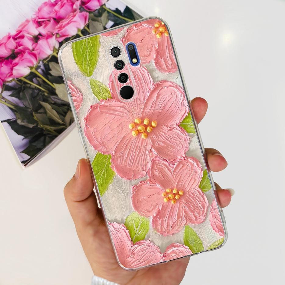 For Xiaomi Redmi 9 Case Stylish Painted Fundas 6.53'' Soft Silicone Phone Case For Xiaomi Redmi 9 Prime Redmi9 Back Cover Bumper