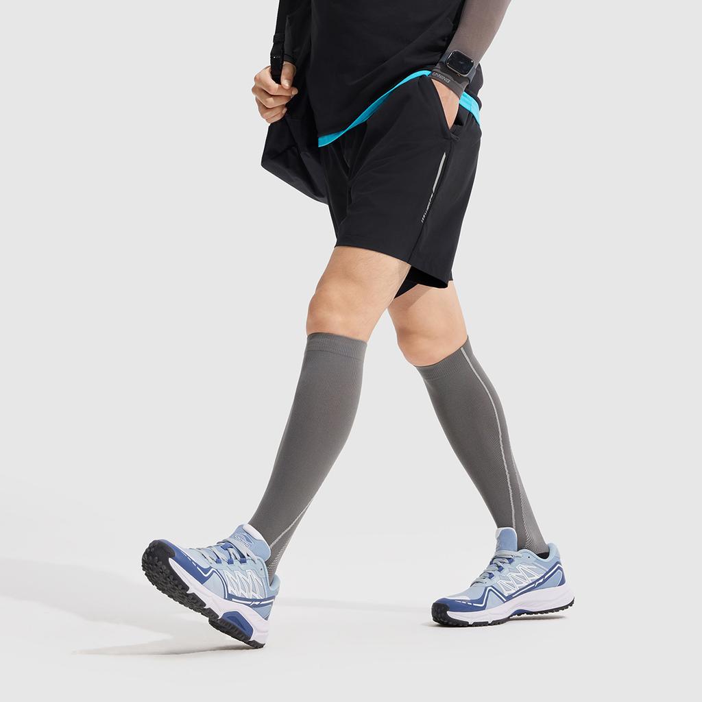 LiNing Comfortable Casual Simple Solid Color Mid Waist Sports Shorts Men Shorts Black AKSV525-1