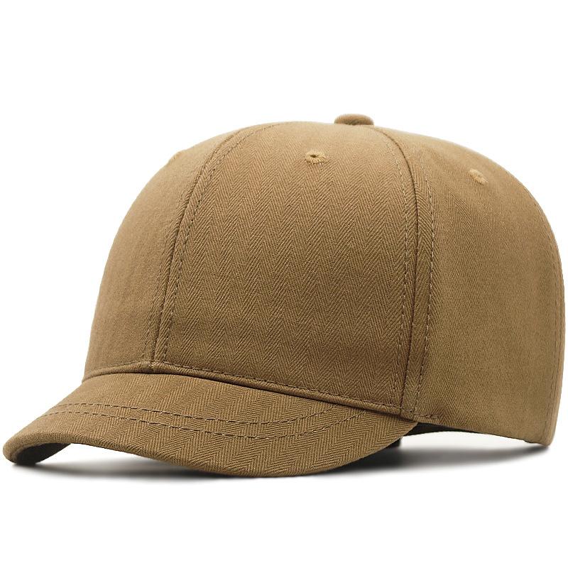 Autumn and winter large size hat men's short brim baseball cap big head circumference soft top equestrian hat short brim cap