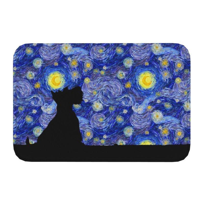 Cute Scottish Terrier Front Door Floor Entrance Mats Indoor Scottie Dog Bath Kitchen Doormat Toilet Carpet Rug Home Decoration