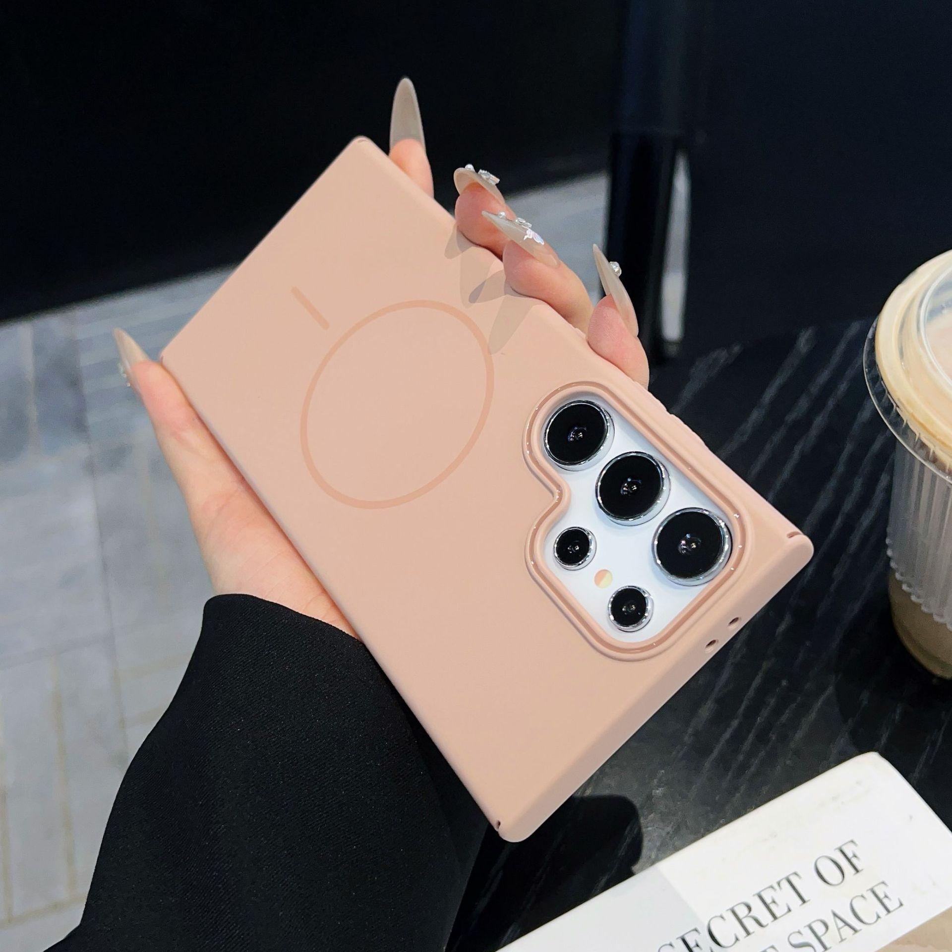 

Magnetic Phone Case Is Suitable for Samsung S25ULTRA Color Matching S24Ultra Skin Sensitive Magnetic Protective Case s25 EDGE