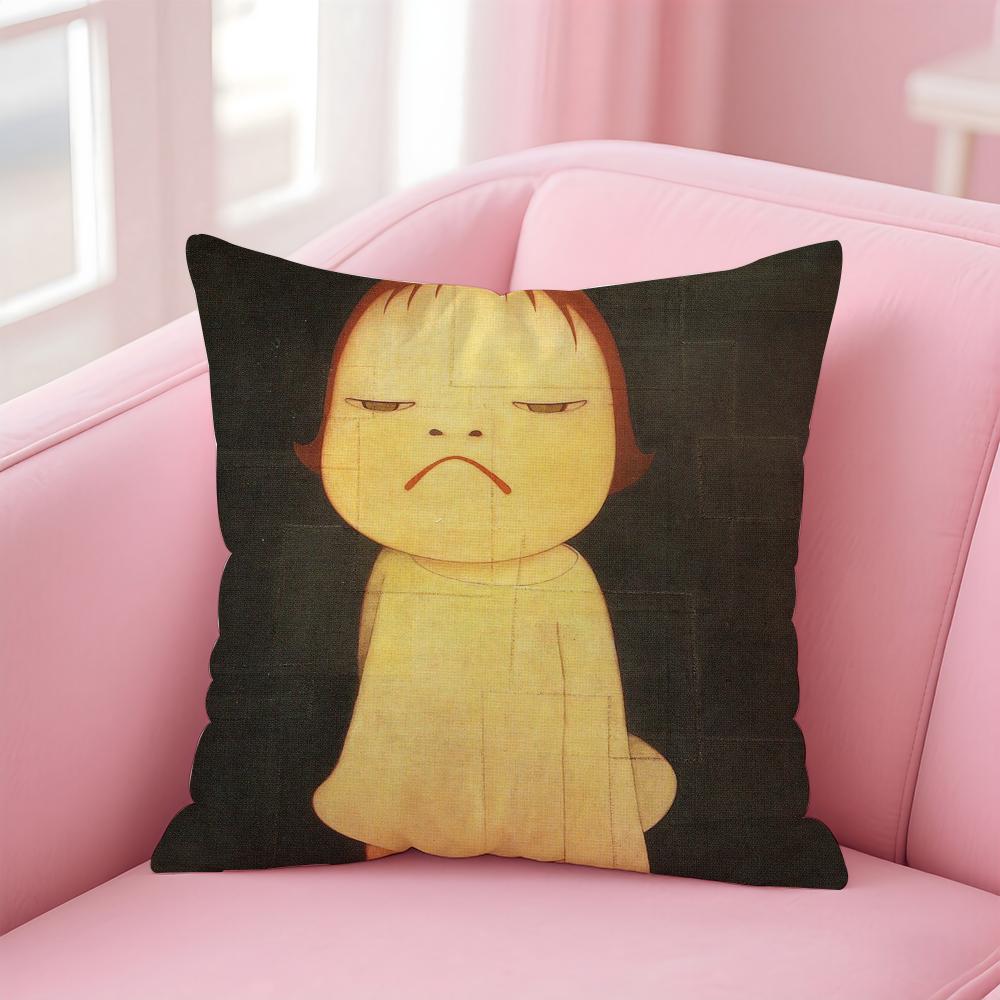 artist cute YYoshitomo NNara Cushion Cover Pillow Case Soft Friendly Fabric  Concealed Zipper