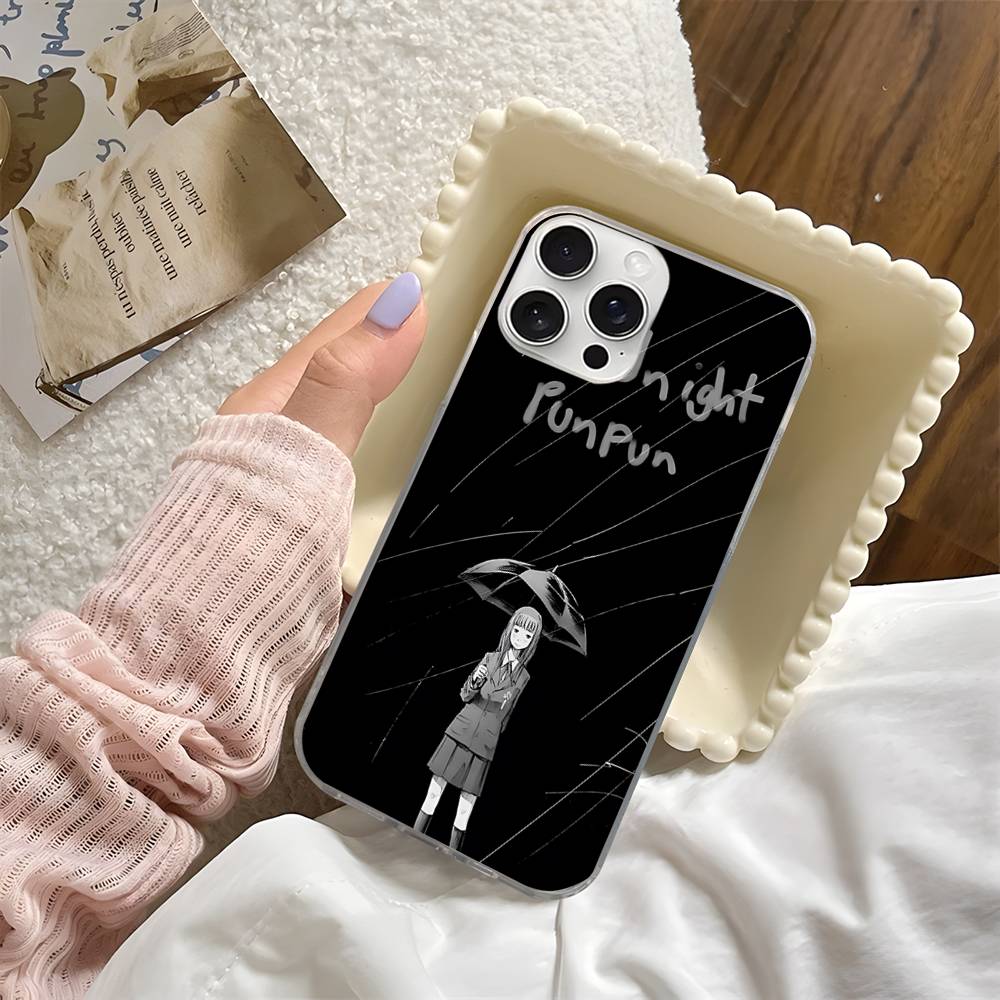 Goodnight Punpun Phone Case Phone Case For iPhone 17 16 15 14 13 12 Pro Max Plus Fantasy Glitter Aurora Water Ripple Cover
