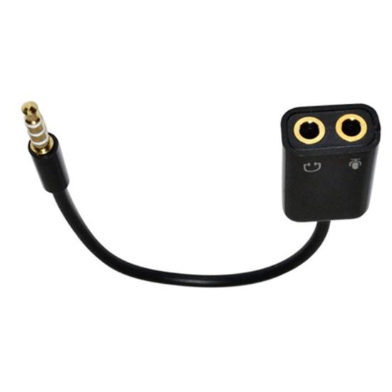 3.5mm Audio Splitter Compatible Plastic Practical Cable Small Audio Adapter for Mic
