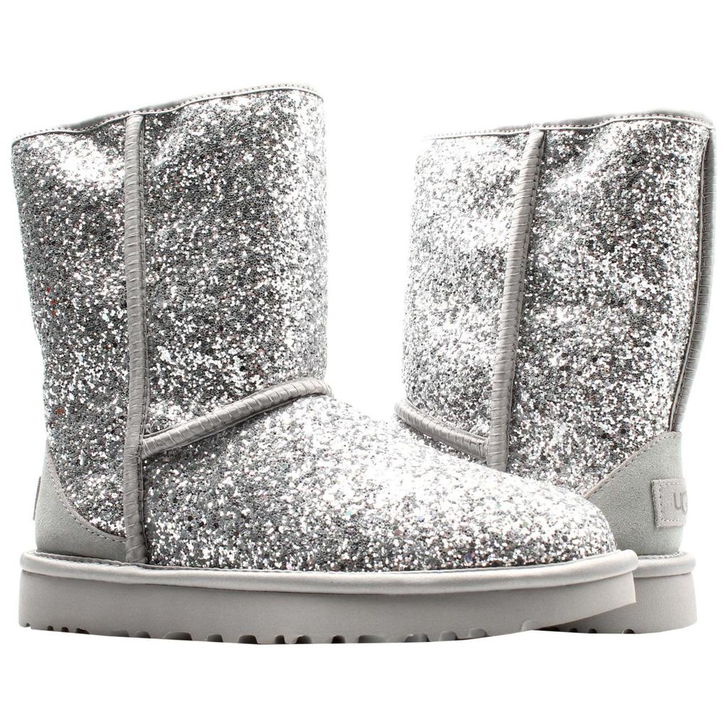 UGG  Classic Short Cosmos Glitter - Silver Women Sneakers 1105390-SLVR