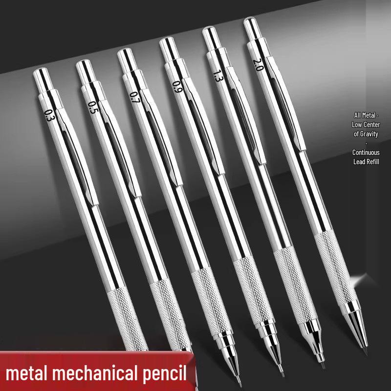 2.0 Metal Mechanical Pencil, Low Center of Gravity, No Sharpening Needed, Ideal for Drawing