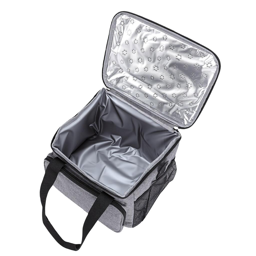 Insulated Lunch Bag Oxford Cloth Large Capacity Portable Cooler Bag with Detachable Shoulder Strap for Outdoor Camping