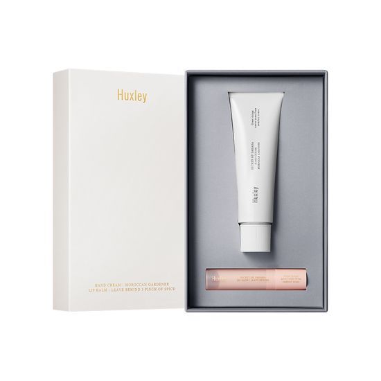 Choose one of six Huxley Hand Cream and Lip Balm Duos