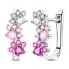 U shaped Flying Gradient Butterfly French Style Hoop Earring 925 Sterling Silver Earrings for Anniversary Wedding Jewelry Gifts