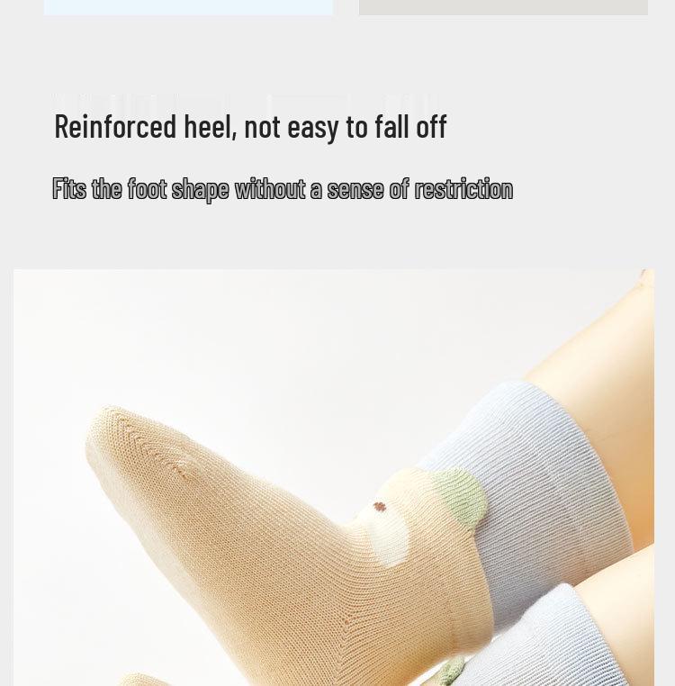Cartoon Baby Socks - Pure Cotton, Antibacterial, Seamless, Loose Cuff, 3D Ears, Autumn Style for Boys