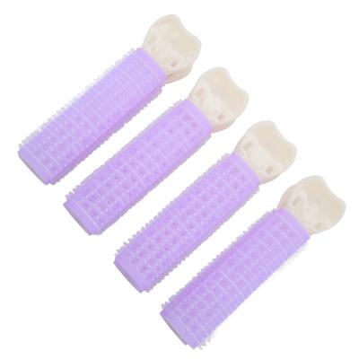 4pcs Women Hair Root Clip Fluffy Hair Volumizing Hair Styling Roller Clip for Daily Use Purple