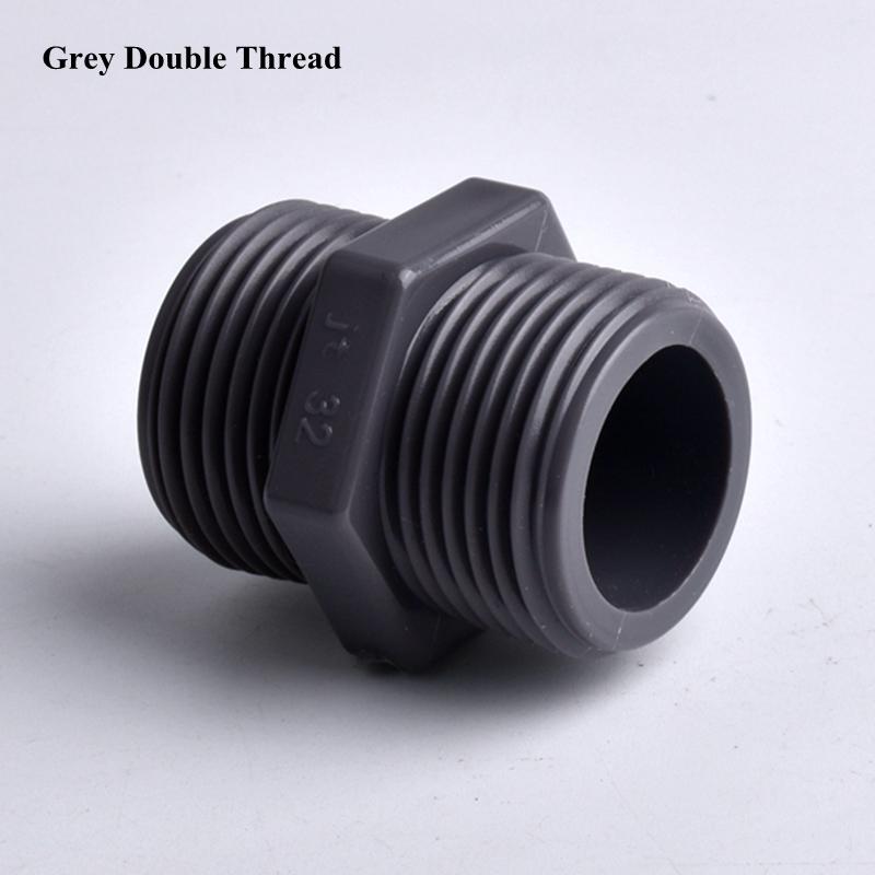 1/2" ~2" Thread To 20-63mm PVC Direct Pipe Connector, Garden Watering Irrigation Aquarium Fish Tank Water Tube Joint Fittings