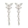 Butterfly Crystal Chain Design Ear Clip Accessory For Freeclip 1 2 Featuring Shining Zircons And Comfort Fit
