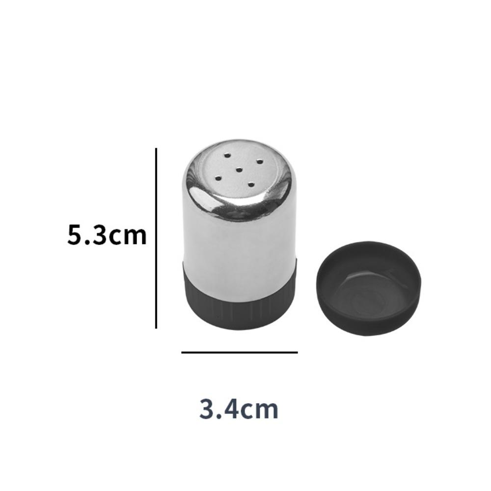 Stainless Steel Salt Shaker with Dust Cover Condiment Jar Mini Seasoning Bottle  Kitchen