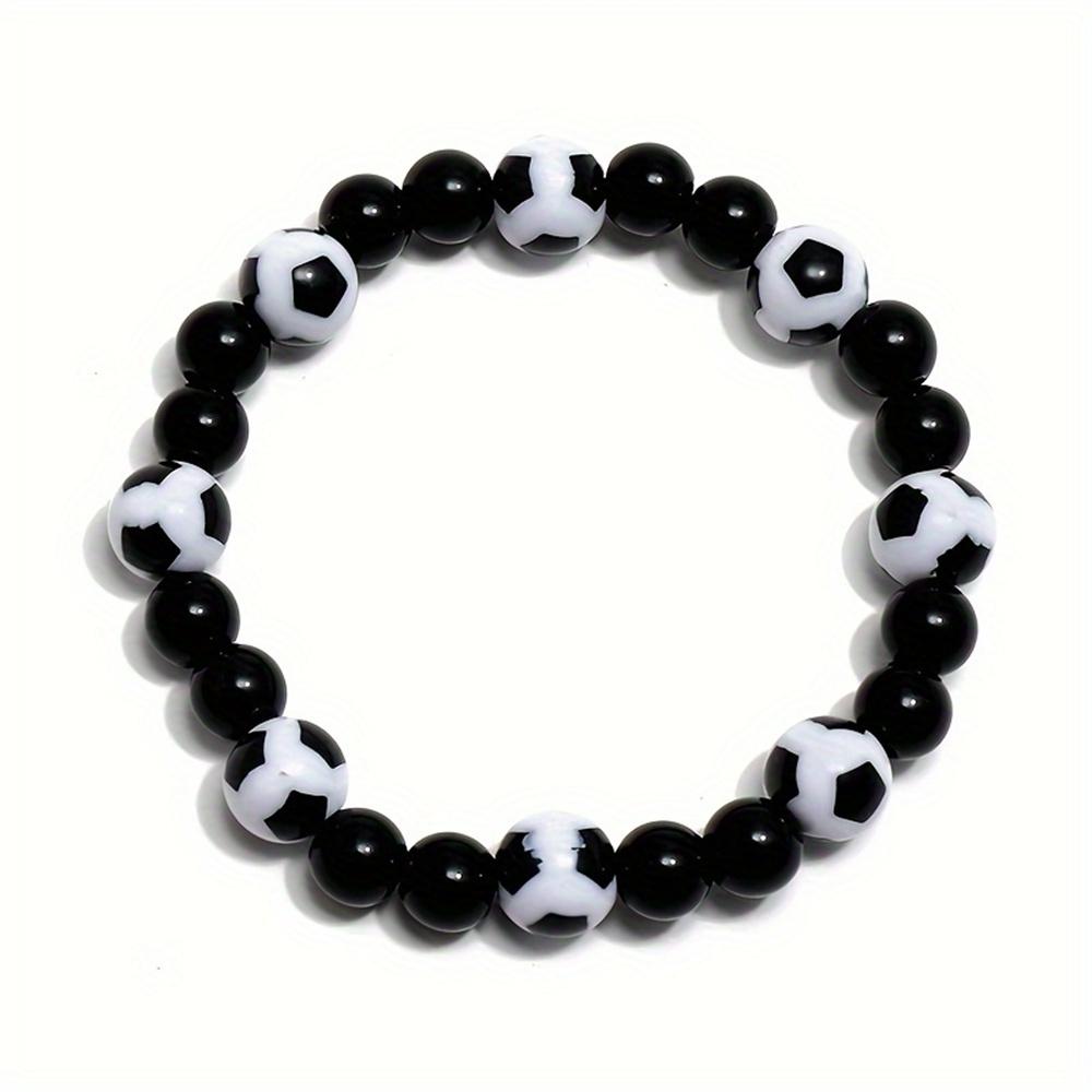 Football Bracelets Soccer Football Beaded Bracelet Adjustable Beads Bangle Wrap Kids Men Sport Friendship Jewelry Gift