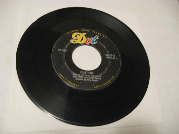 

7inch Record NICK TODD - Plaything 4515643 Dot Records 1957 Canada Rock Used