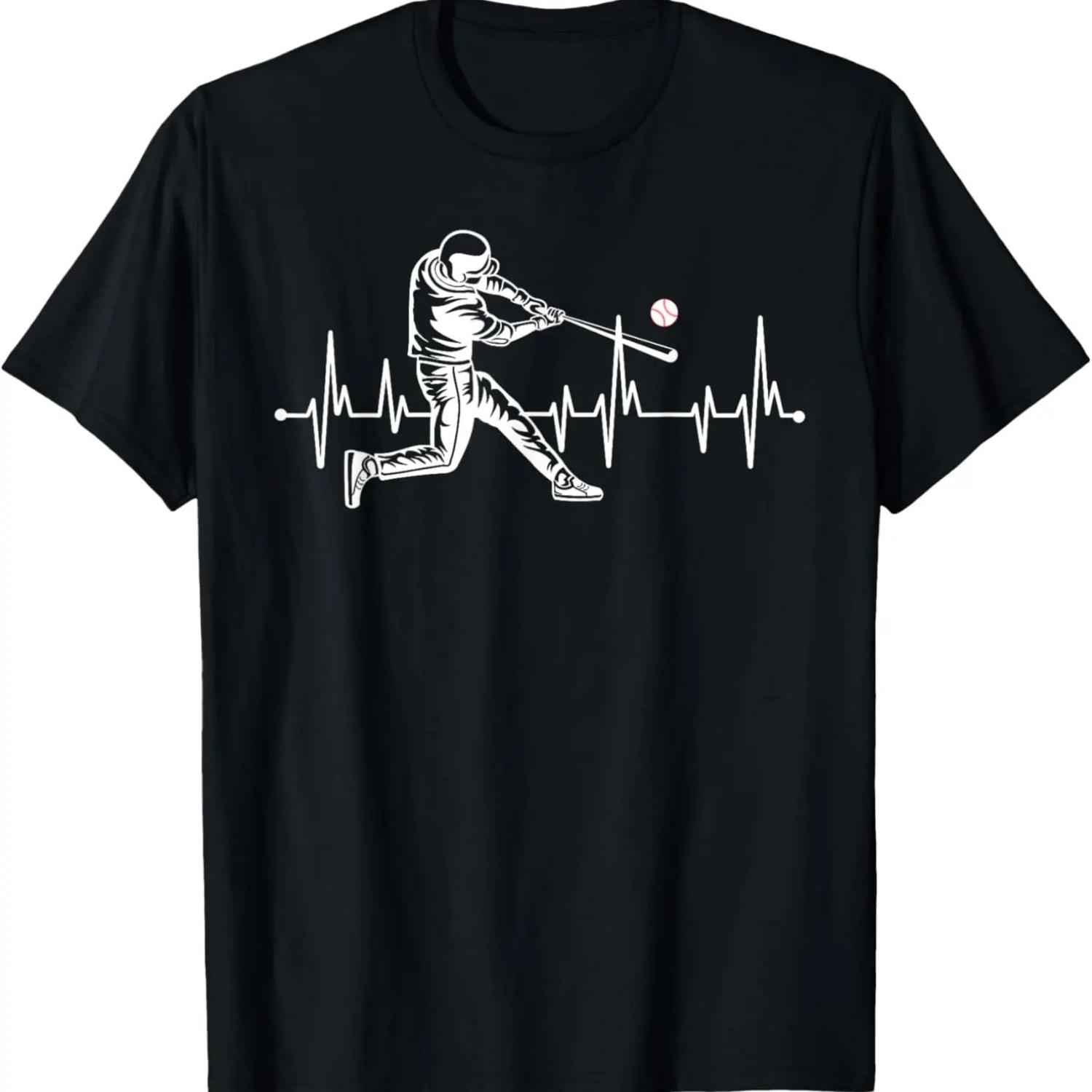 

Baseball Heartbeat - Funny Baseball T-Shirt XXXXXL чёрный