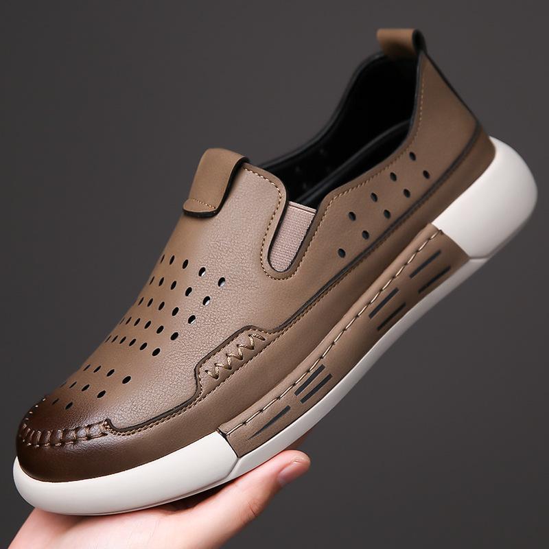 

Модные летние туфли-лоферы для мужчин на полой платформе, роскошные дизайнерские туфли на мягкой полой подошве, деловая повседневная мужская официальная обувь 44