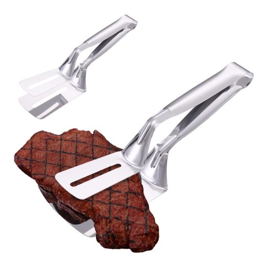 1/2/3Pcs Stainless Steel Spatula Tong Long Handle Multifunction BBQ Steak Meat Fish Frying Bread Serving Kitchen Food Flip Shovel Grill Clamp