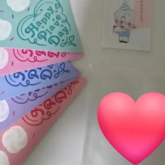 Playve 10 Cafe Fortune Cookie Message Sticker Eunho + 2nd Anniversary Cake Postcard
