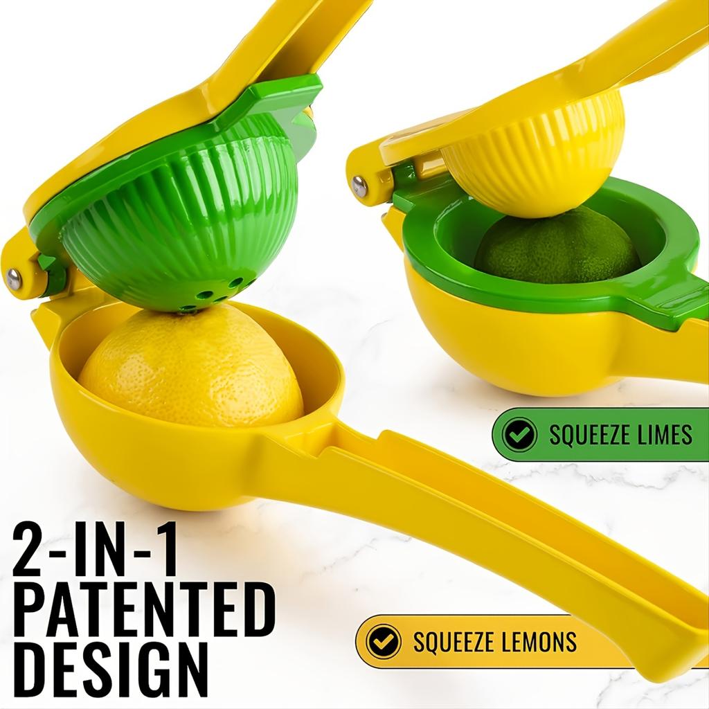 1pcs Lemon Lime Squeezer - 2-In-1 Hand Juicer for Effortless Juice Extraction - Durable and Easy to Clean