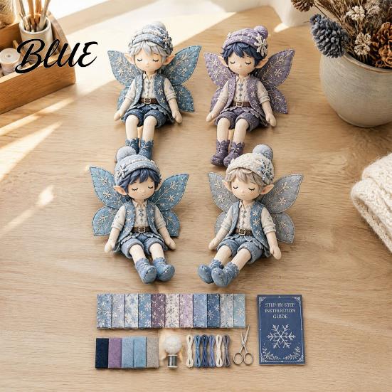 DIY Keepsake Crafting 4 Supplies Kit Fabric Boys Patchwork Tools Fairy Sewing Make Boys Doll
