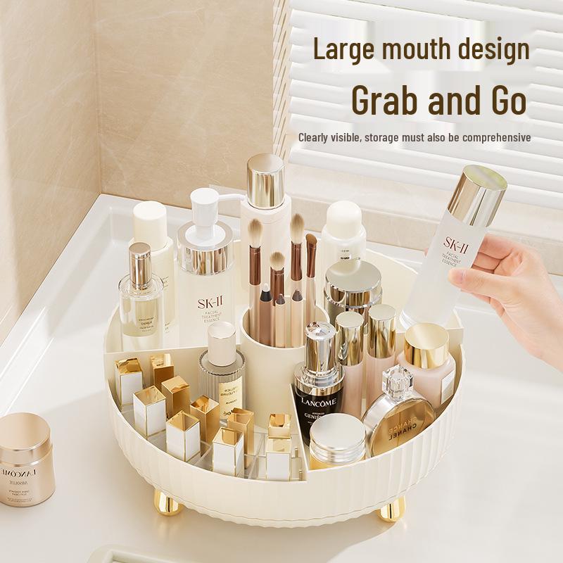 Drehbare Multifunktionale Kosmetik-Aufbewahrungsbox: Großer Organizer für Kosmetik, Badezimmer & Stifte