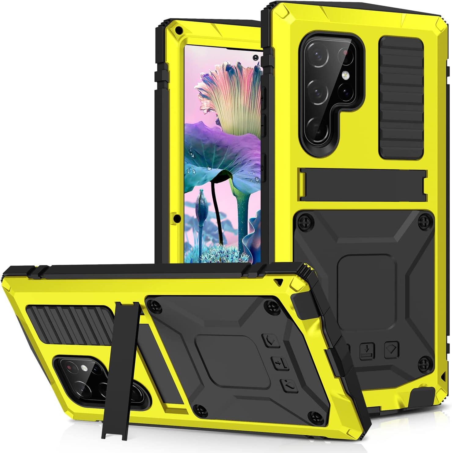 

For Samsung S26 S25 Edge S24 S23 S22 S21 S20 Plus Military Heavy Duty Aluminum Case Shockproof Metal Cover Screen Protector Galaxy S23 Ultra