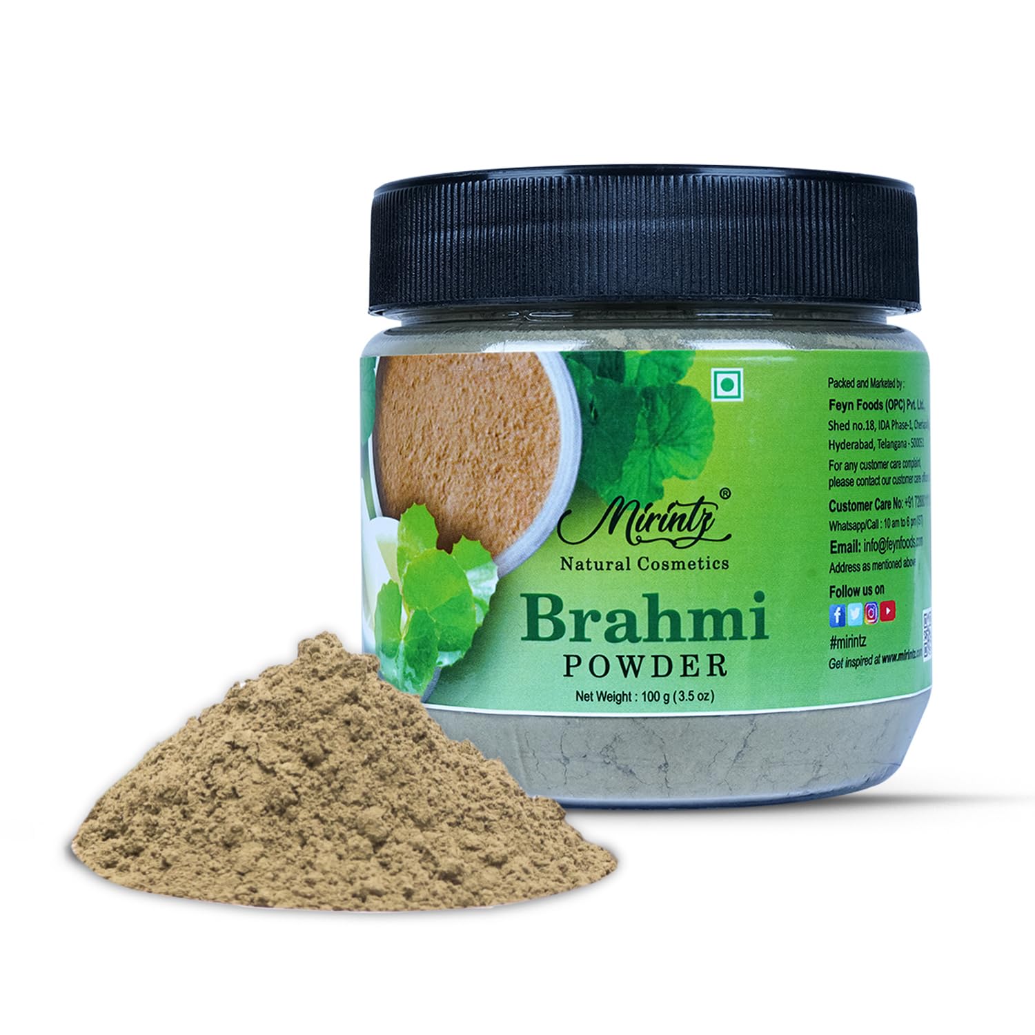 

Mirintz 100% Natural Brahmi Powder | (100 gms) Pure Bacopa Monnieri | Brahmi for Hair Growth | Bacopa Powder Ayurvedic Support for Healthy Hair |