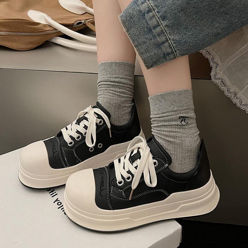 Ugly Cute Big Head Platform Bread Shoes Versatile Casual Sports Board Shoes Women's Spring New Models