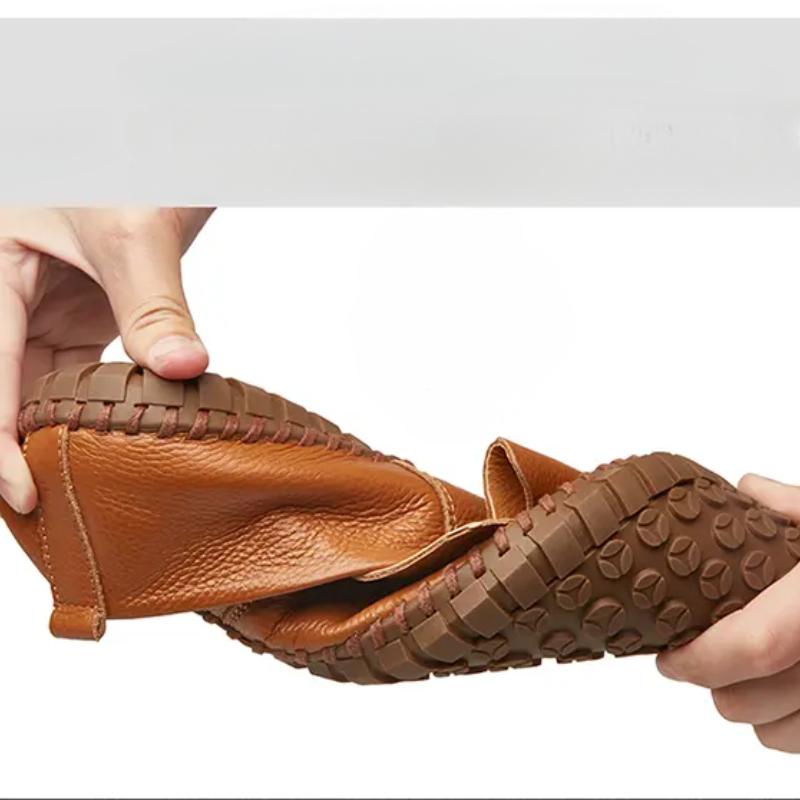 Men's Leather Casual Loafers Shoe Wedding Dress Shoes New Big Size Moccasins Shoes