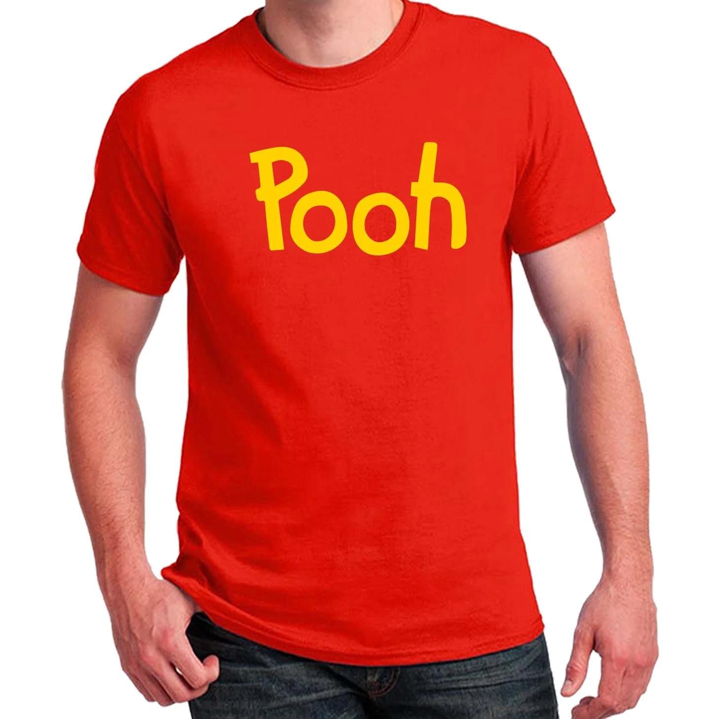 Pooh printed T-shirt Winnie the Pooh Halloween Costume Shirts Adult Kid cosplay 3XL