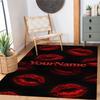 Rose Personalized Text Floor Mat Suitable for Foyer Study room Kitchen Entryway Anti-slip Rug Anime Office Decor