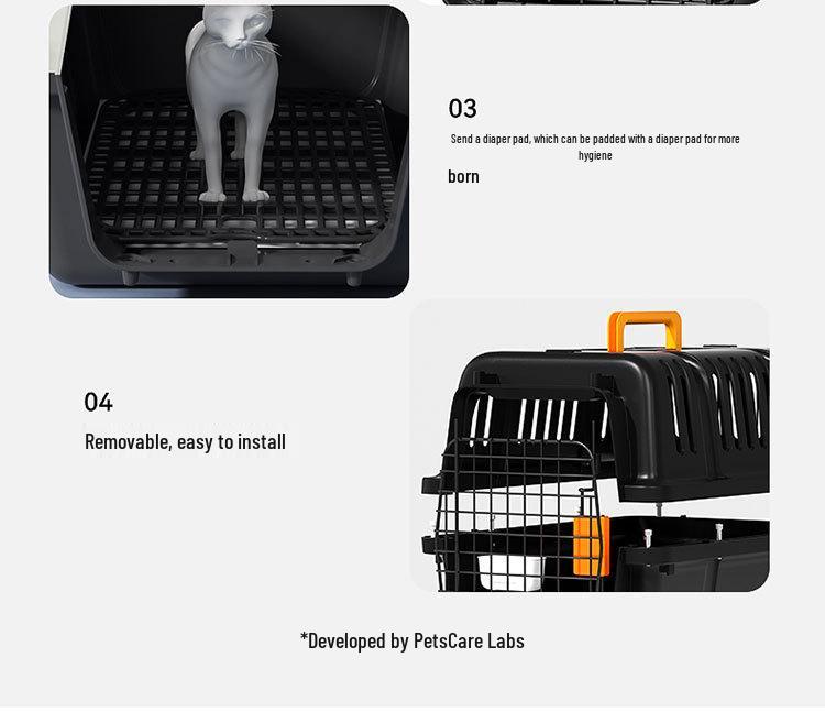 Portable Pet Airline Crate for Small & Medium Cats and Dogs